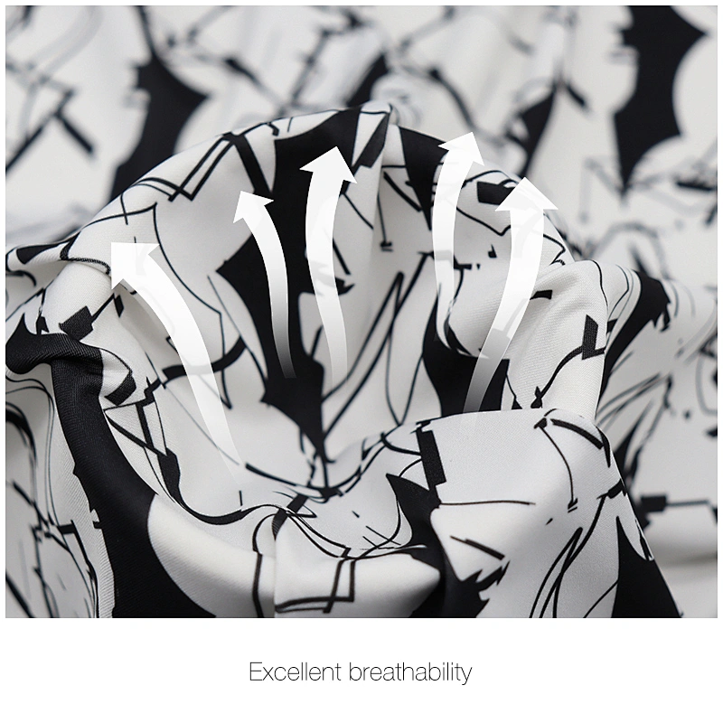 Bat digital print polyester spandex single jersey fabric
