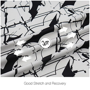 Bat digital print polyester spandex single jersey fabric